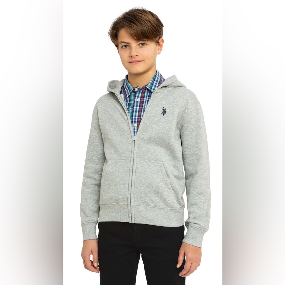 U.S. Polo Assn. Boys Fleece Zip-Up Hoodie